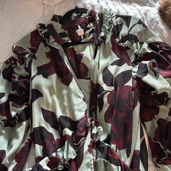 Floral Free People Ruffle Maxi Dress - Picture 2 of 3